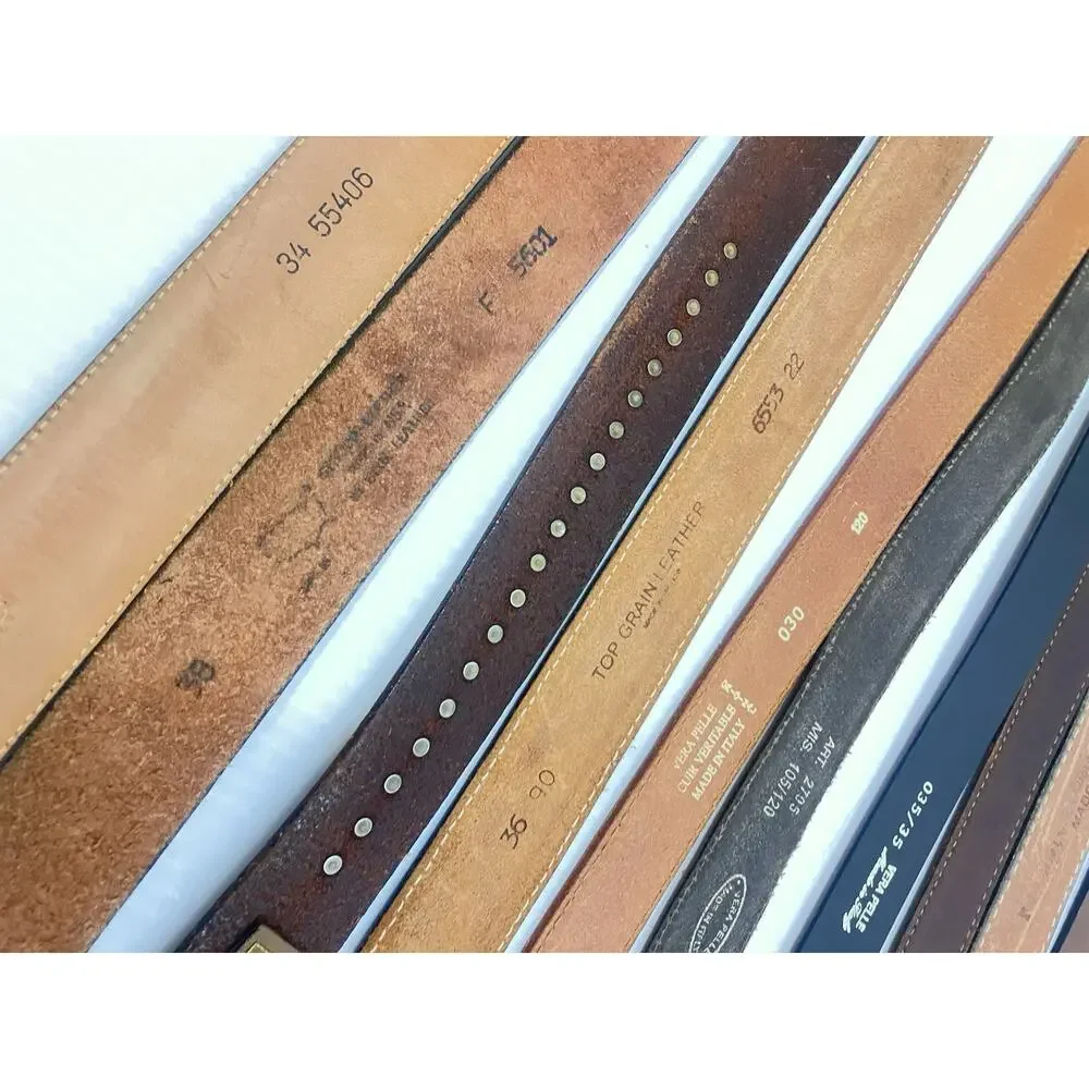Leather Belt Lot Of 10 Western Embossed Tooled Dress Italy Mexico RESALE/REPAIR